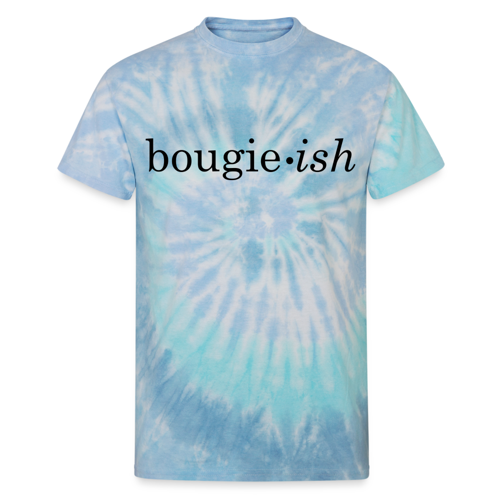 Bougie-ish Unisex Tie Dye T-Shirt - blue lagoon