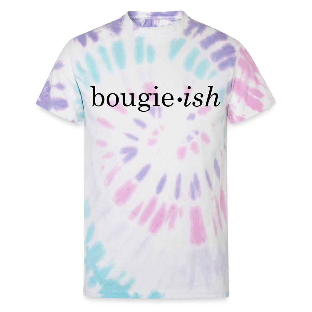 Bougie-ish Unisex Tie Dye T-Shirt - Pastel Spiral