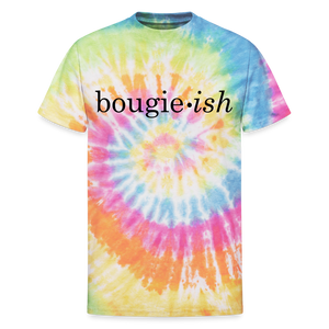 Bougie-ish Unisex Tie Dye T-Shirt - rainbow